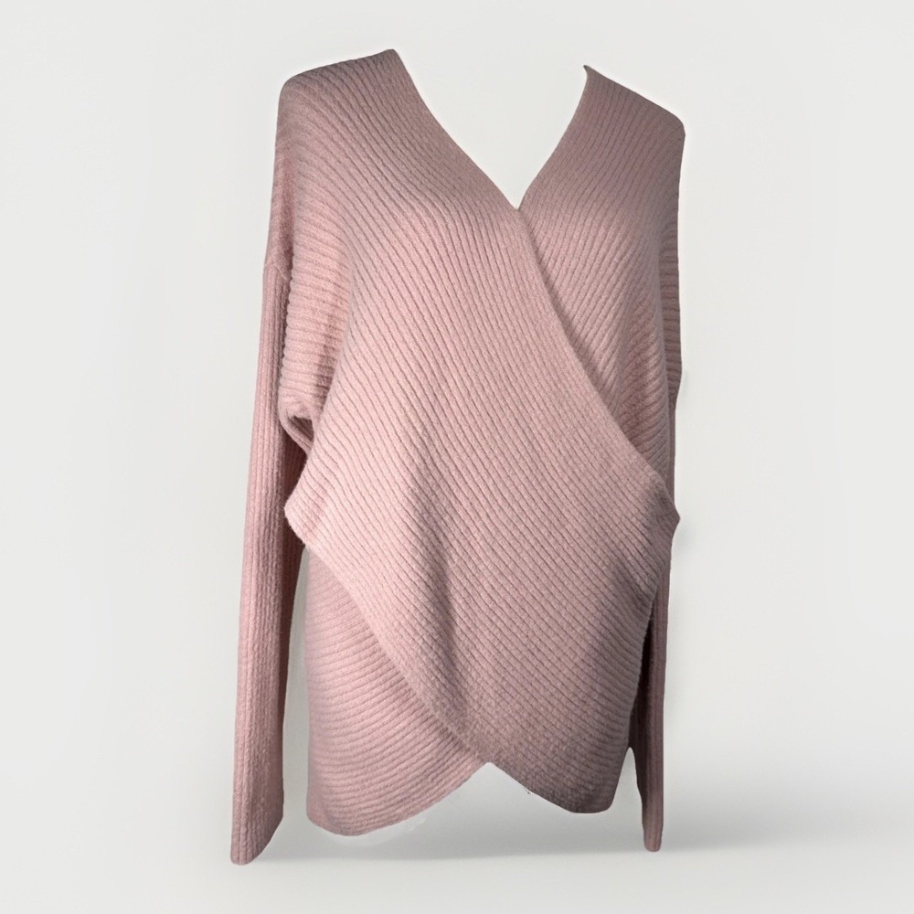Express Pink V-Neck Sweater